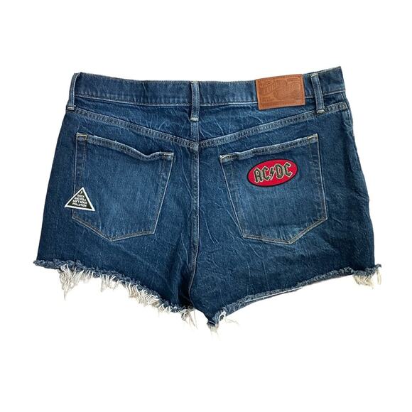 Lucky Legend Brand ACDC Distressed Mom High Rise Denim Shorts Size 14/32 - Picture 2 of 7
